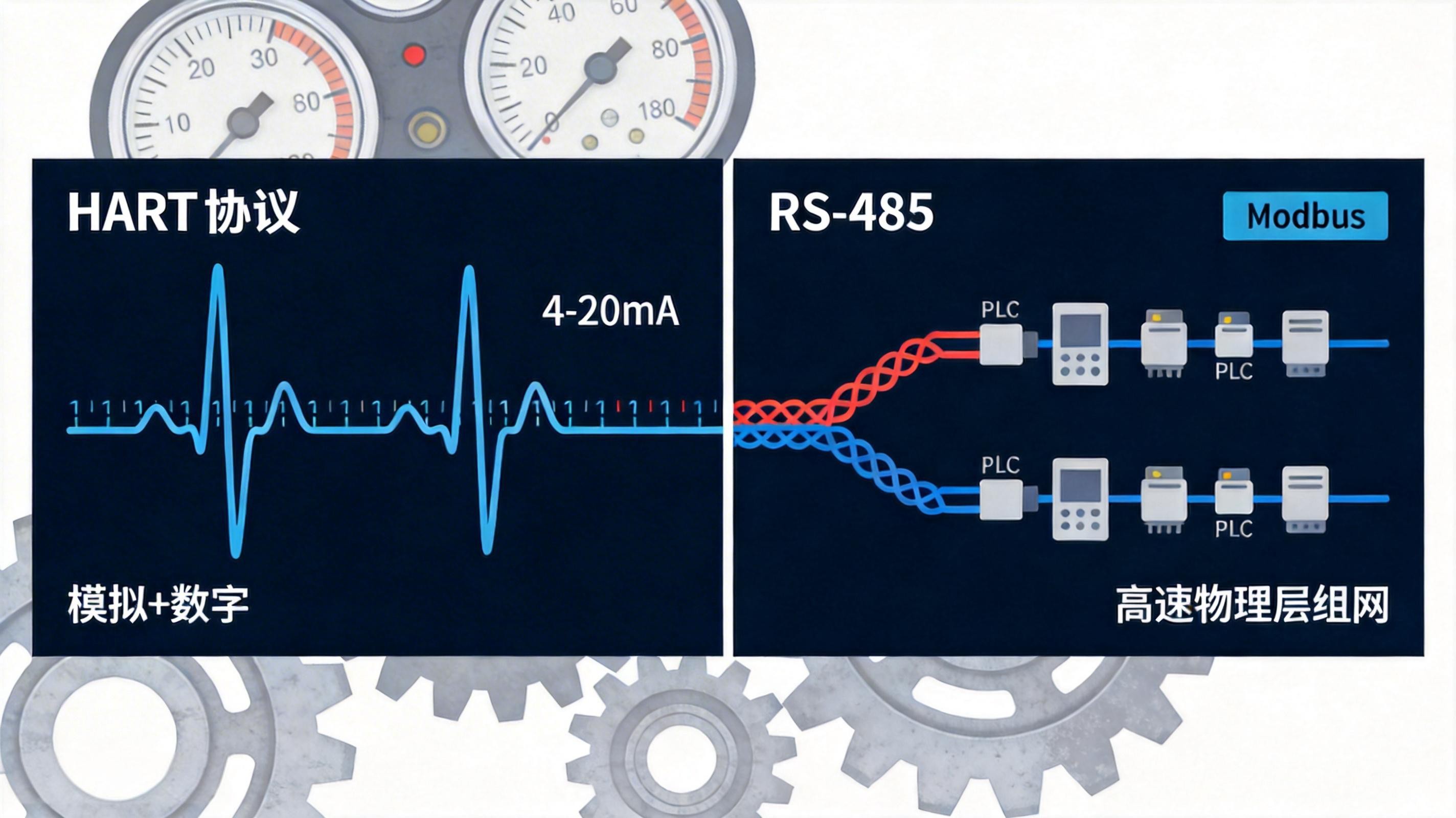 工業通信協議深度解析：HART與RS485的特性、優劣及選型指南